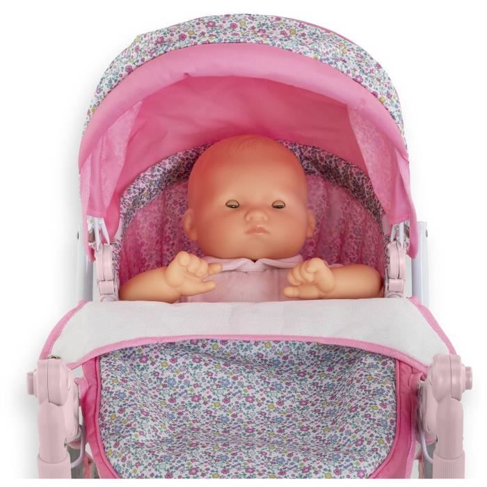 Accessoires poupons - COROLLE - Landau Floral - pour poupons 36 a 52 cm - des 3 ans