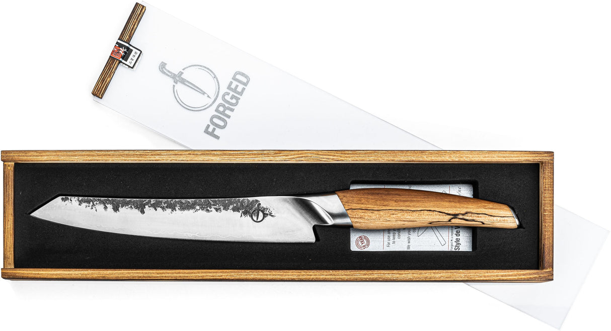 Couteau a viande - FORGED - KATAI - Acier VG10 - Manche en bois de racine - L 20,5 cm