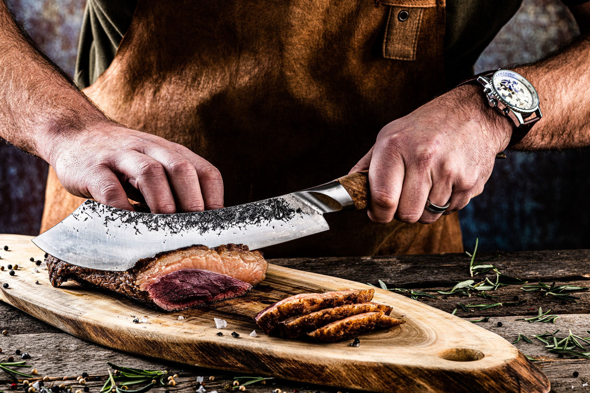 Couteau de boucher- FORGED - KATAI - Acier VG10 - Manche en bois de racine - L 25,5 cm