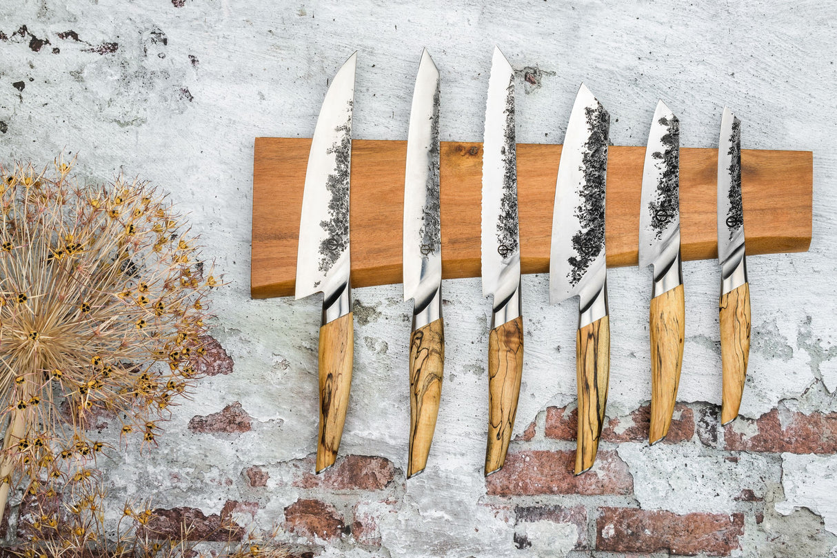 Couteau Santoku - FORGED - KATAI - Acier VG10 - Manche en bois de racine - L 18 cm