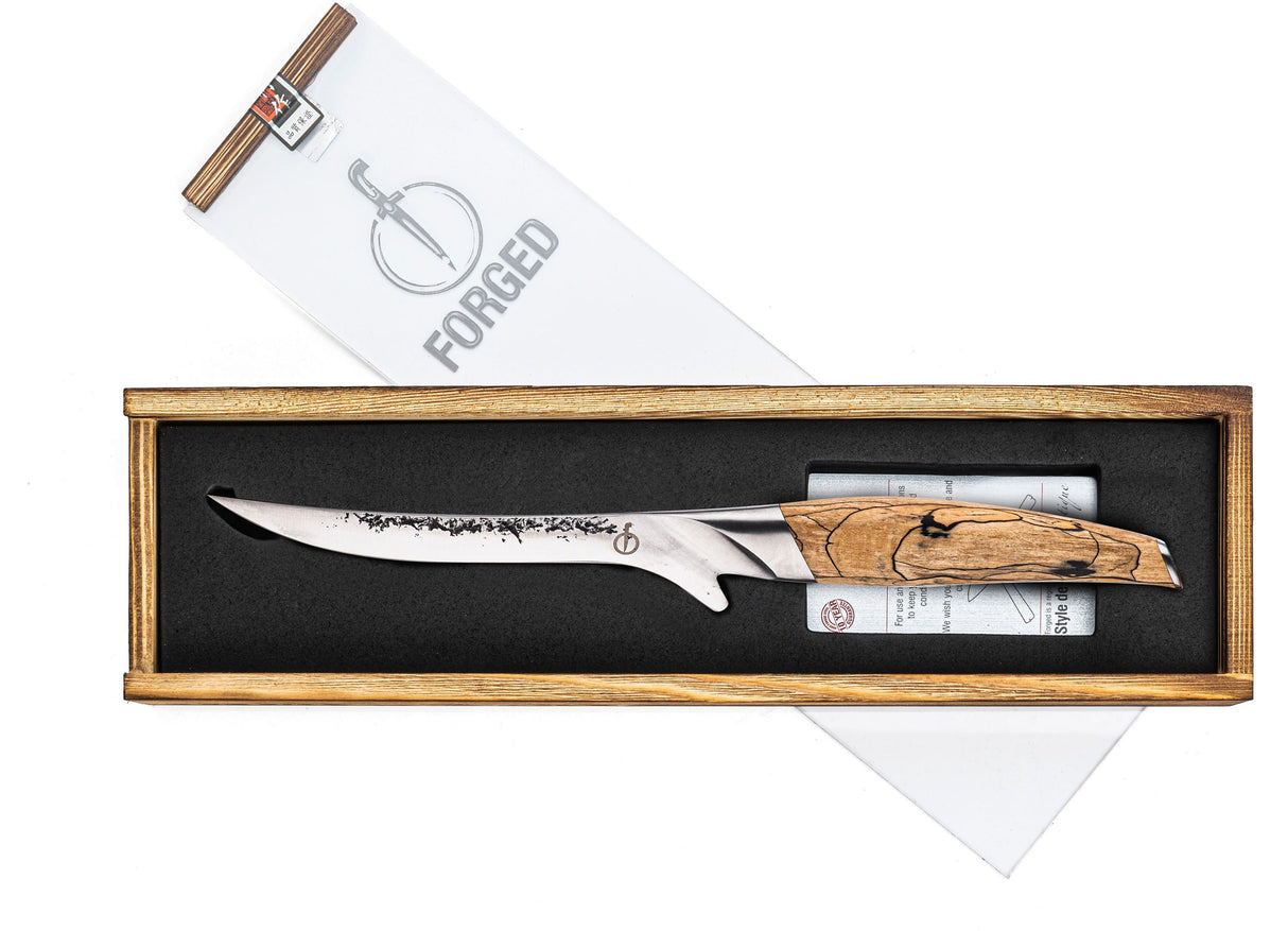 Couteau a désosser- FORGED - KATAI - Acier VG10 - Manche en bois de racine - L 15 cm