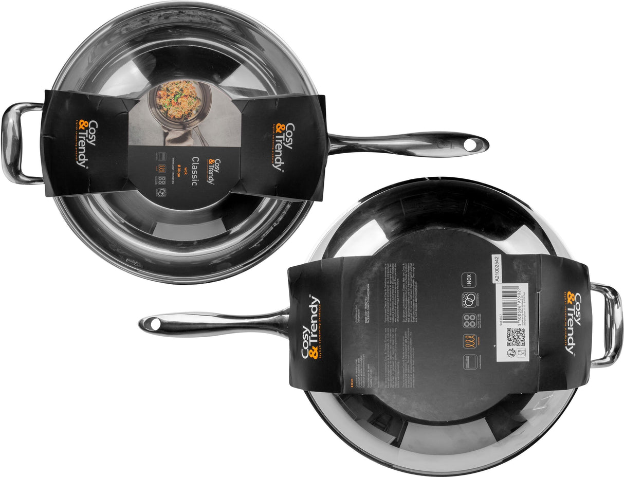 Wok - COSY & TRENDY - CLASSIC - Acier inoxydable - Ø30 cm - Tous feux dont induction