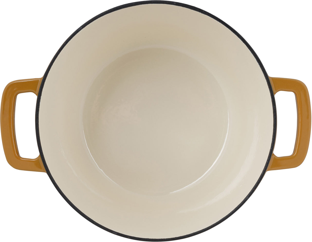 Cocotte avec couvercle - COSY & TRENDY - FONTESTIC - Fonte émaillée- Ø24 cm - 4,6 L - Tous feux dont induction - Ambre