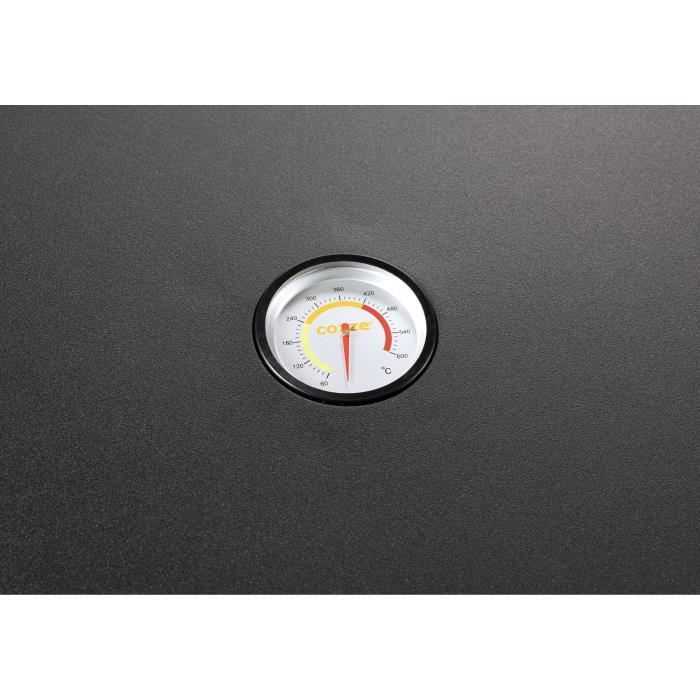 Four a pizza gaz - COZZE - 17 - 90426 - 60,5 x 60,5 x 30,5 cm - Pierre tournante - Thermometre intégré et porte