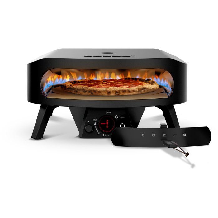 Four a pizza gaz - COZZE - 17 - Pierre rotative - Thermometre - 8 kW - Jusqu'a 610 °C - Bouton led