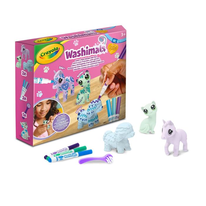 Jeu créatif - Crayola - Washimals - 3 animaux pastel - Pour enfants a partir de 3 ans - Mixte