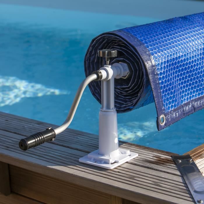 GRE - Enrouleur de b‚ches pour piscine hors-sol jusqu'a 5,8m de large - modele cylindrique