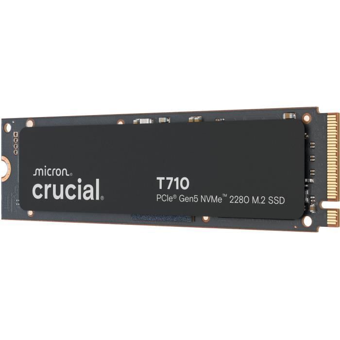 CRUCIAL - SSD interne - T710 - 4 To - PCIe Gen5 NVMe M.2