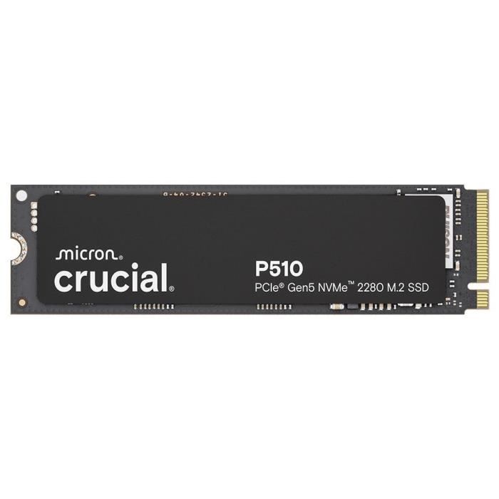 CRUCIAL - P510 - SSD interne - 1 To - PCIe Gen4 NVMe M.2 - Vitesse lecture jusqu'a 11000 Mo/s - CT1000P510SSD8