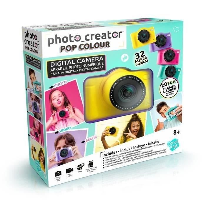 Canal Toys - Photo Creator -Appareil Photo NumÈrique Pop Couleur Jaune- Avec carte SD 8Go incluse - CLK 040