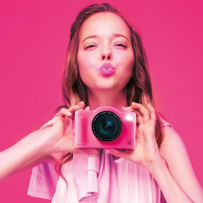 Appareil Photo Numérique Pop Couleur Rose- Avec carte SD 8Go incluse - Photo Creator - CLK 042 Canal Toys