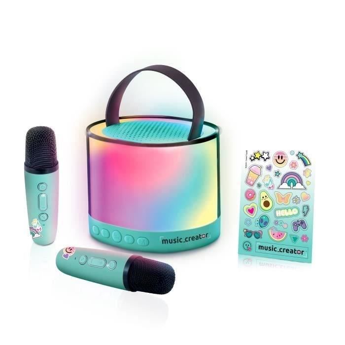 Mini Station Karaoké - Enceinte lumineuse avec 2 microphones sans fil Music Creator - INF 044 Canal Toys