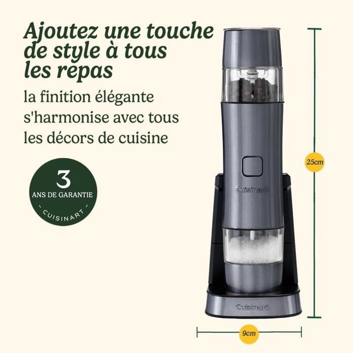 Saliere / Poivriere - CUISINART - SG6BE - 20 min - Automatique - Rechargeable - Bleu nuit