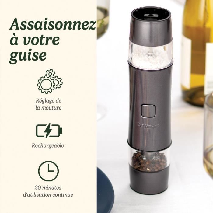 Saliere / Poivriere - CUISINART - SG6BE - 20 min - Automatique - Rechargeable - Bleu nuit