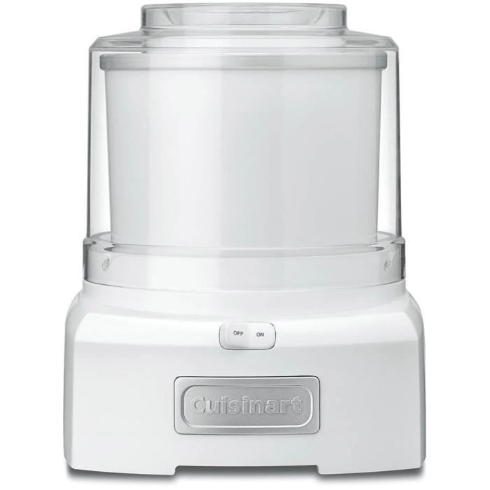 Sorbetiere CUISINART - ICE21E - Capacité 1,4L - Préparation rapide en 25min - 35W