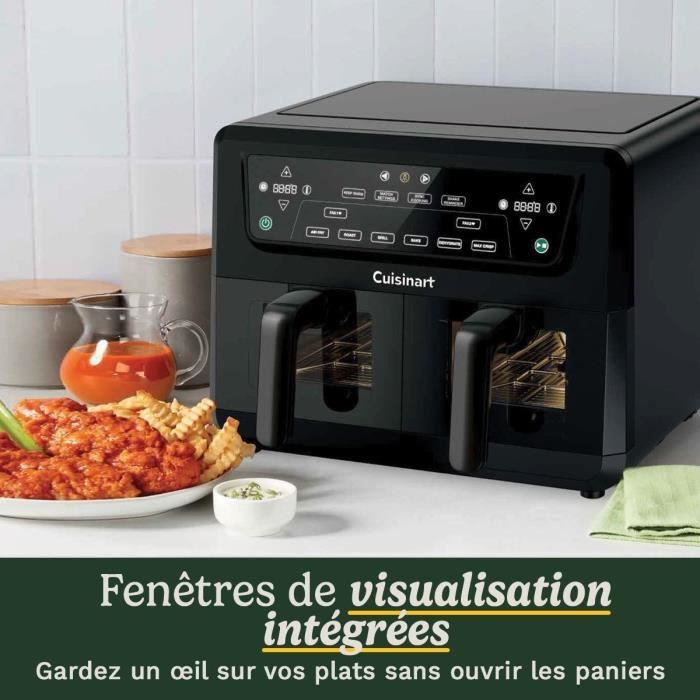 Friteuse sans huile CUISINART - Airfryer AFD10XBLE - Capacité 10,4L - Double cuves - Noir - 2400W