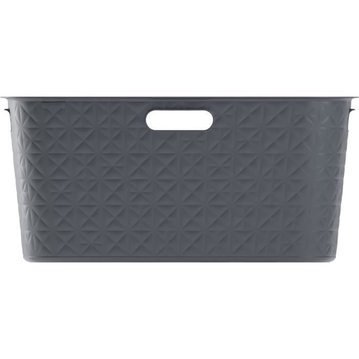 Corbeille a linge - Curver - Softex - 45 L - Gris
