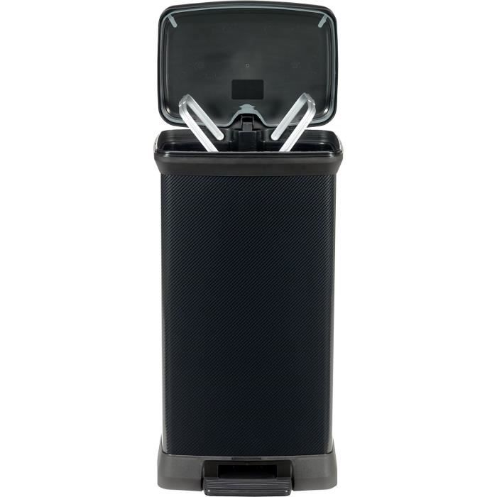 Poubelle a Pédale - 50 L - Noir Carbone - Curver