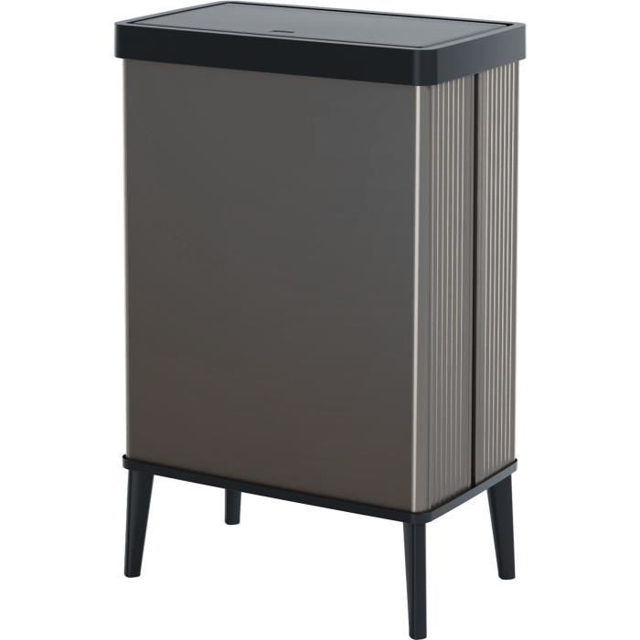Poubelle sur Pied - VERTO - 54 L - Gris Perle - Curver