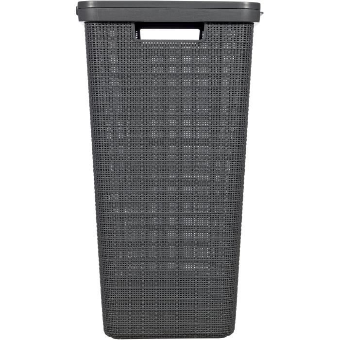 Coffre a Linge - CURVER - Jute 58L - 70% Plastique Recyclé - 34x43x60 cm - Contemporain