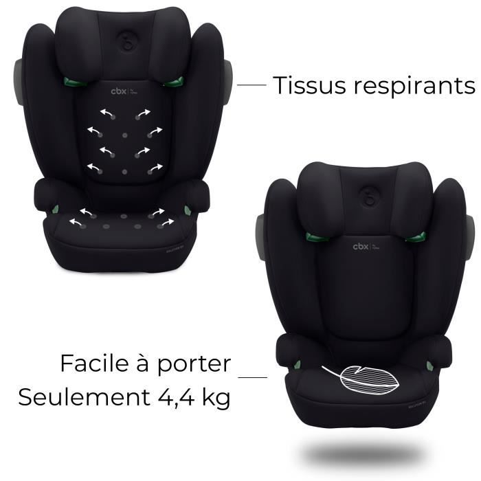 Siege auto Cbx by Cybex Solution B3 i-Fix 3 a 12 ans - 15 a 50 kg - 100 a 150 cm - Noir