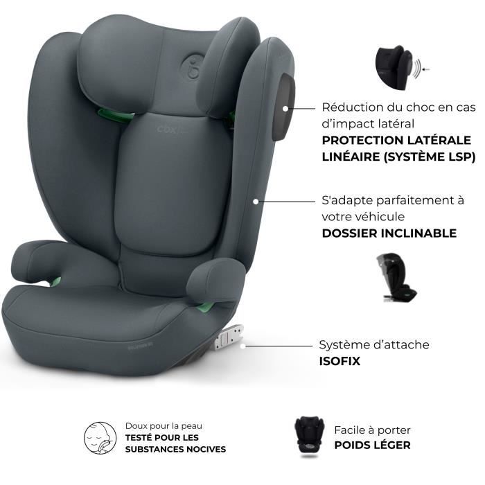 Siege auto Cbx by Cybex Solution B3 i-Fix 3 a 12 ans - 15 a 50 kg - 100 a 150 cm - Gris