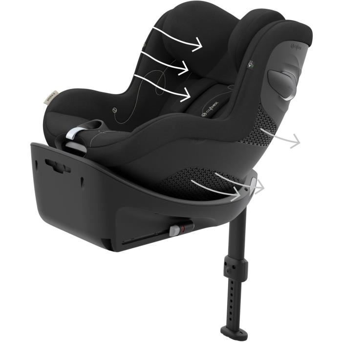 Siege auto Sirona G Cybex Gold - 61 a 105 cm - naissance jusqu'a 19 kg - 3 mois a 4 ans - Moon black