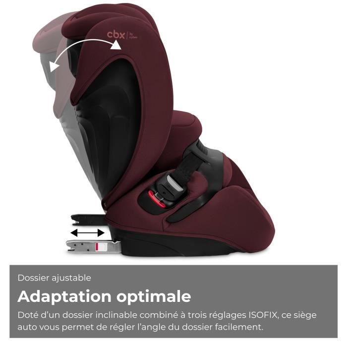 Siege auto Pallas B i-size Cbx by Cybex - 76 a 150 cm - 9 a 50 kg - 15 mois a 12 ans - Rumba Red - Dark Red