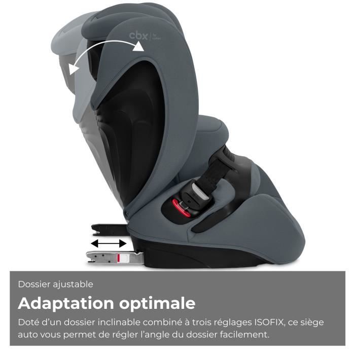 Siege auto Pallas B i-size Cbx by Cybex - 76 a 150 cm - 9 a 50 kg - 15 mois a 12 ans - Cobblestone Grey Dark Grey