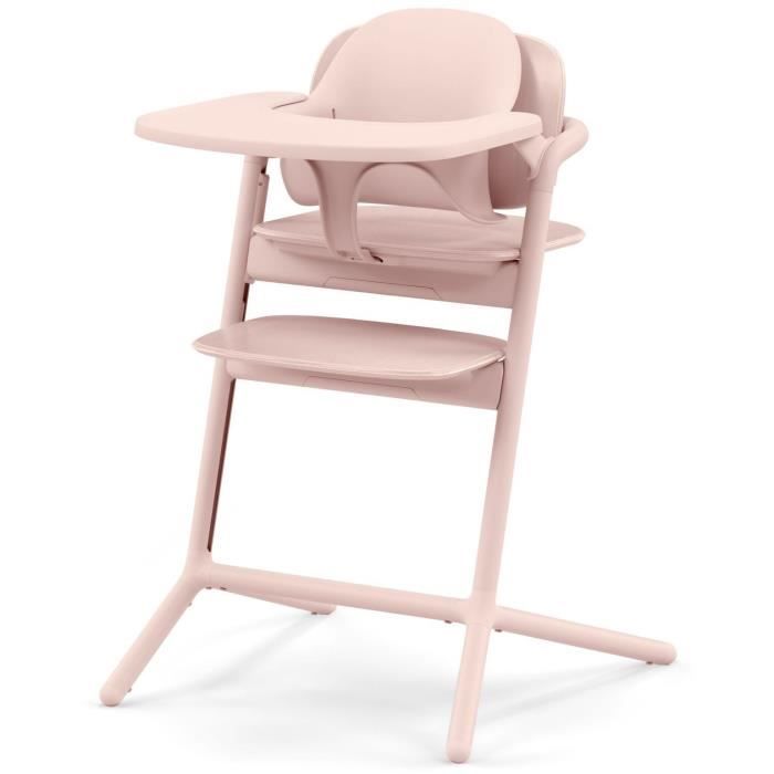 CYBEX - Chaise haute Èvolutive - Pack 3 en 1 - LEMO 2 - Rose - RÈglable en hauteur et en profondeur - Set bÈbÈ inclus