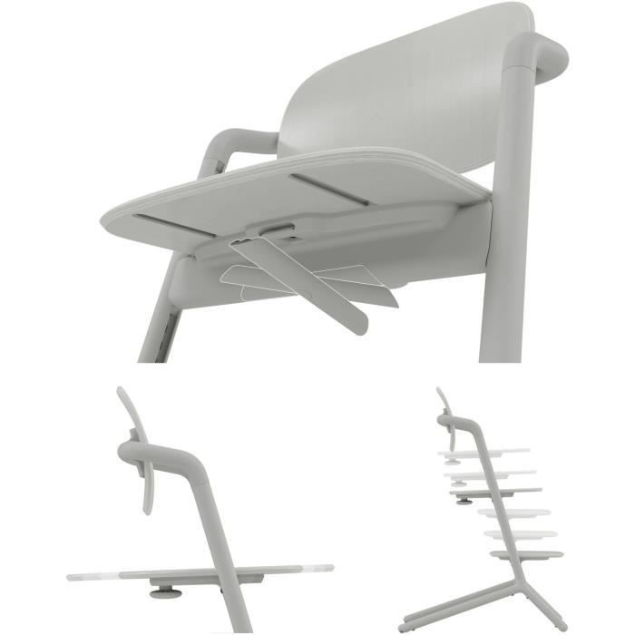 CYBEX - Chaise haute évolutive - Pack 3 en 1 - LEMO 2 - Bleu - Réglable en hauteur et en profondeur - Set bébé inclus