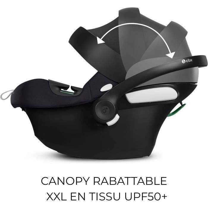 Siege auto Aton B2 i-size Cbx by Cybex - 45 a 87 cm - naissance jusqu'a 13 kg - jusqu'a 2 ans - Base one incluse - Volcano black