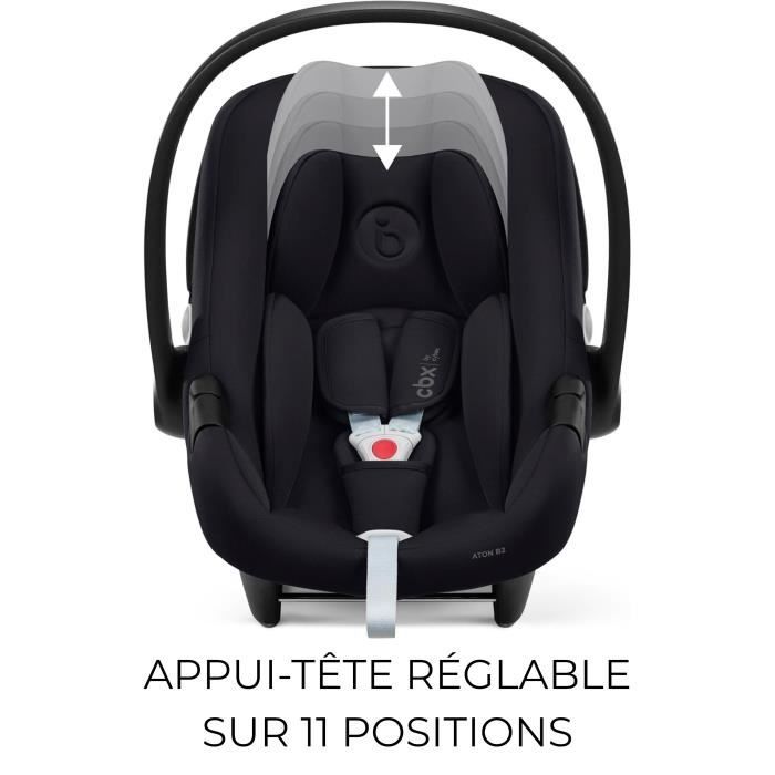 Siege auto Aton B2 i-size Cbx by Cybex - 45 a 87 cm - naissance jusqu'a 13 kg - jusqu'a 2 ans - Base one incluse - Volcano black