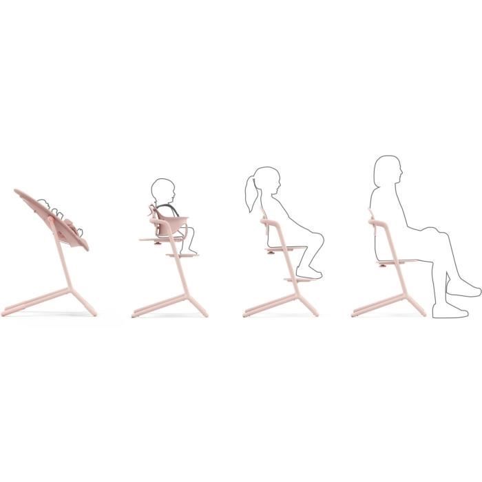 CYBEX - Chaise Haute Evolutive et RÈglable Lemo 2 - Pearl Rose