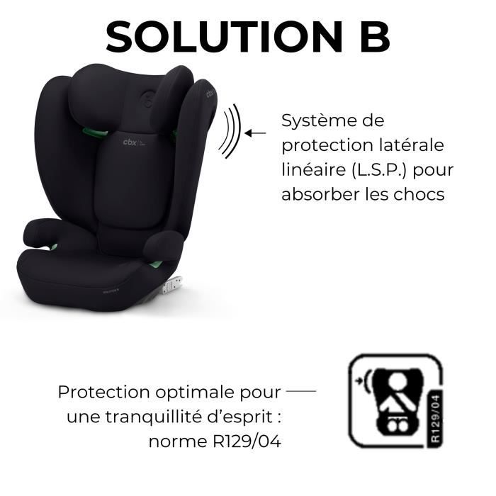 Siege auto Cbx by Cybex Solution B i-Fix 3 a 12 ans - 15 a 50 kg - 100 a 150 cm - Black