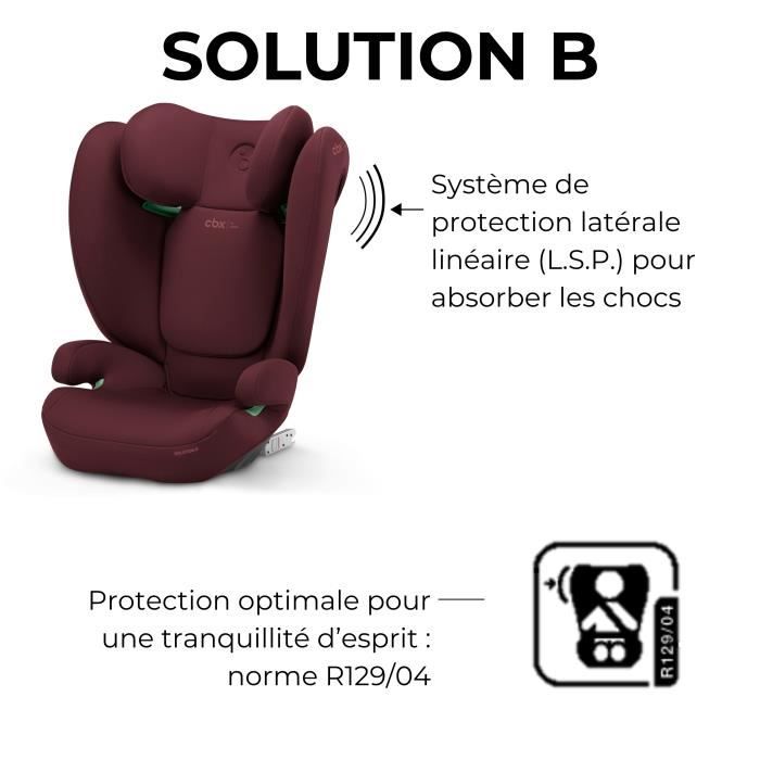 Siege auto Cbx by Cybex Solution B i-Fix 3 a 12 ans - 15 a 50 kg - 100 a 150 cm - Rouge