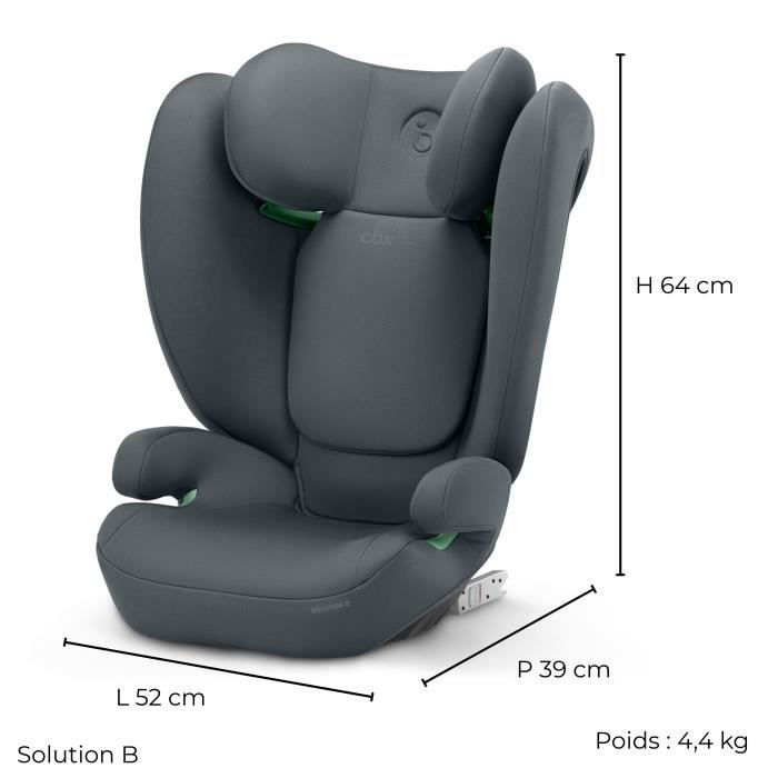 Siege auto Cbx by Cybex Solution B i-Fix 3 a 12 ans - 15 a 50 kg - 100 a 150 cm - Gris