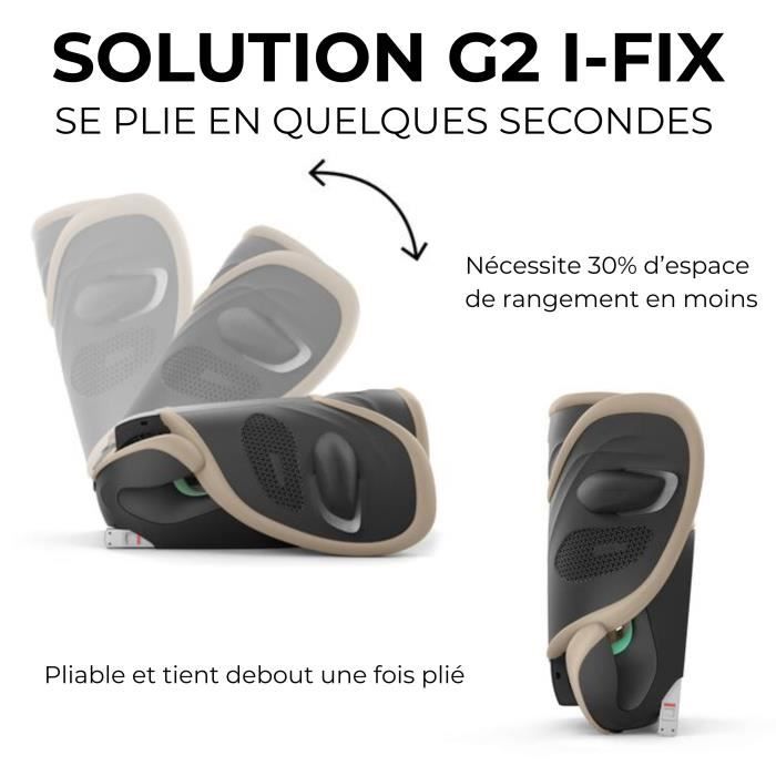 Siege auto Cybex Gold Solution G2 I-FIX 3 a 12 ans - 15 a 50 kg - 100 a 150 cm PLUS Stone Grey | mid grey