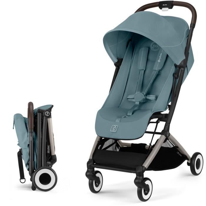 CYBEX - Poussette ultra compacte et confortable - ORFEO - 4 roues - Stormy Blue