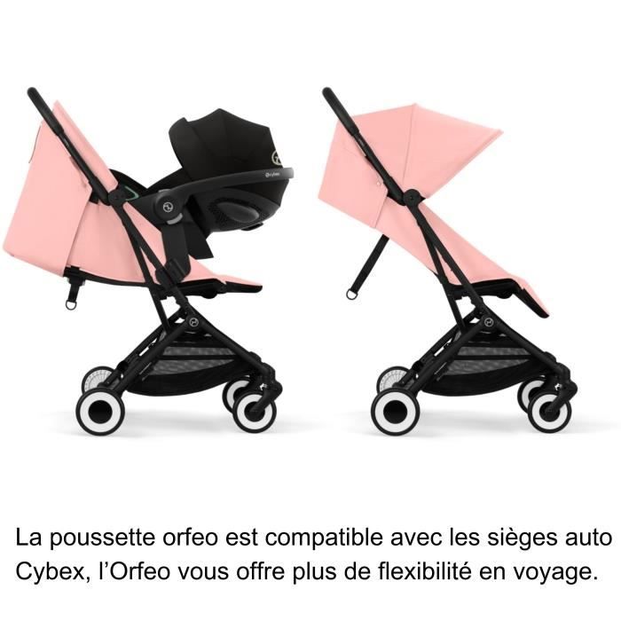 CYBEX - Poussette ultra compacte et confortable - ORFEO - 4 roues - Candy Pink