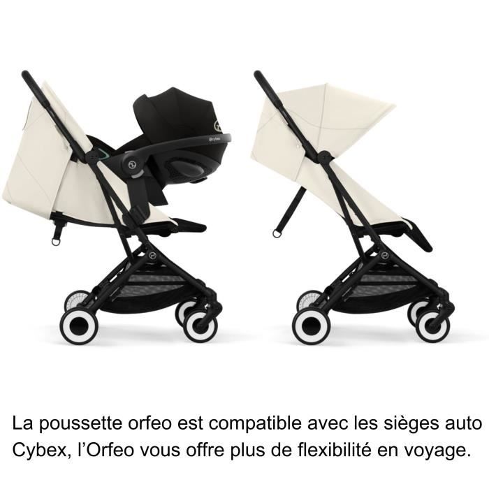 CYBEX - Poussette ultra compacte et confortable - ORFEO - 4 roues - Canvas White