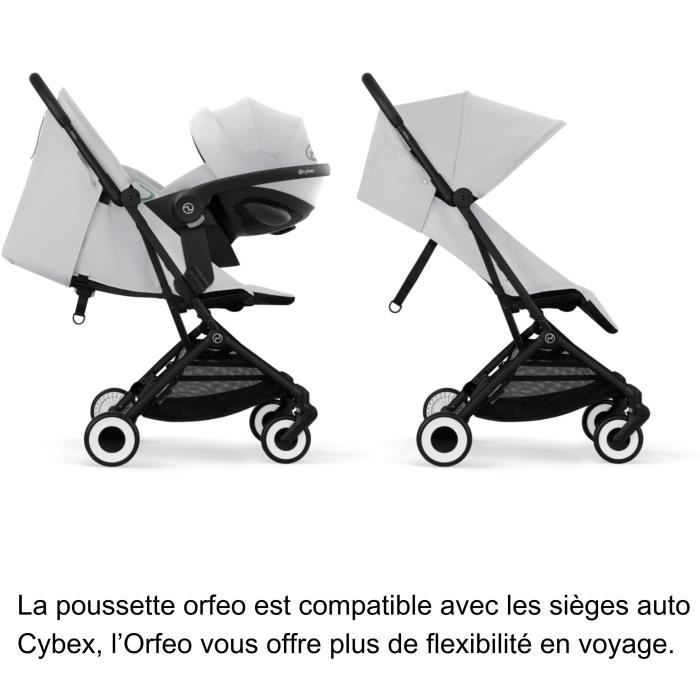 CYBEX - Poussette ultra compacte et confortable - ORFEO - 4 roues - Fog Grey