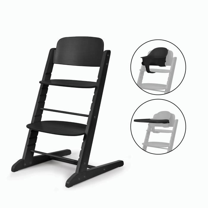 Chaise haute évolutive - CYBEX - IRIS 3-en-1 - Bois - Baby set & plateau inclus - Stunning Black