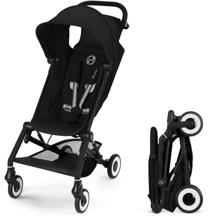 Poussette canne ultra-compacte Agis CYBEX - 5 a 22 kg (6 mois - 4 ans) - poussette légere 6,3 kg - compatible avion - Magic Black
