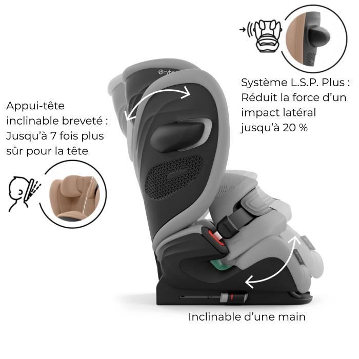 CYBEX Siege auto Pallas G3 Plus Mid grey - 15 mois a 12 ans