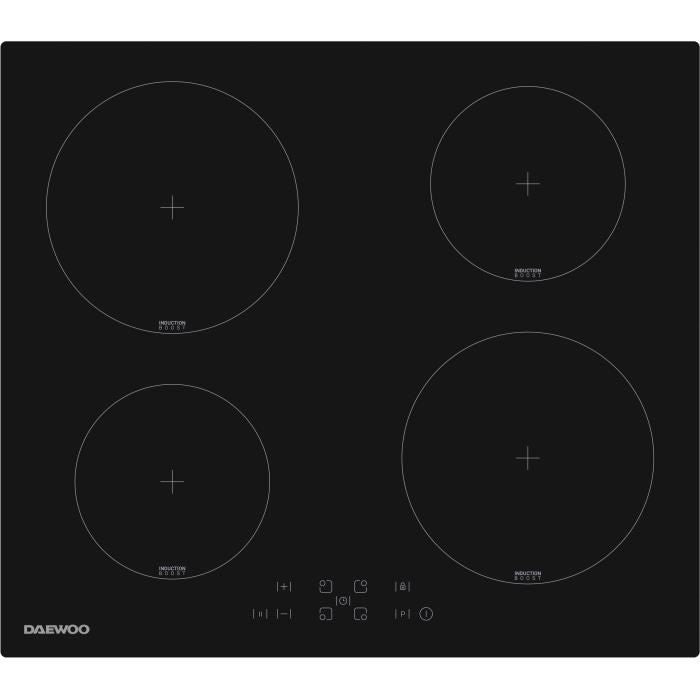 Plaque de cuisson a induction - DAEWOO - 4 foyers - 60 cm - BH6ITF37BNM - Noir