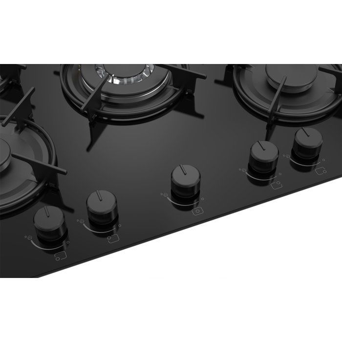 Plaque de cuisson a gaz - DAEWOO - 5 foyers - 70 cm - BH7GKF51BNM - Noir