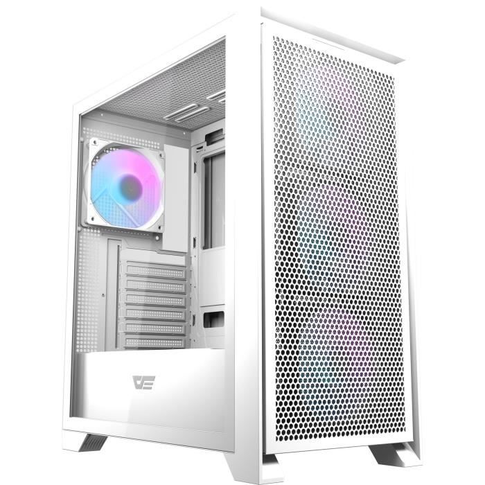 Boitier sans alimentation - DARKFLASH DRX70 MESH - Moyen tour - Format ATX - Blanc