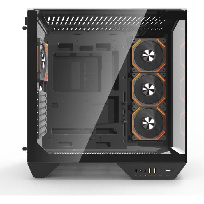 Boitier sans alimentation - DARKFLASH DY470 - Cube - Format ATX - Noir