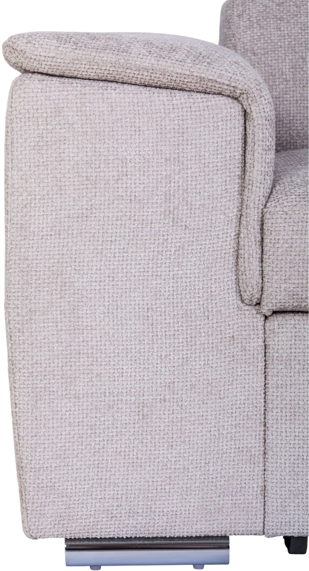 Canapé d'angle convertible réversible - 5 places - DAYTONA - Tissu Beige - Coffre - 260 x 216 x 94 cm